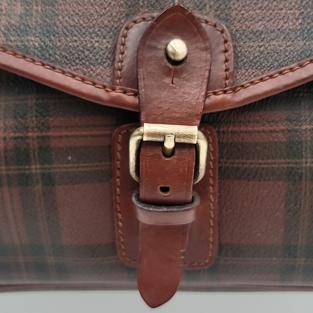 POLO RALPH LAUREN Vintage Plaid Tartan Crossbody Saddlebag - Picture 5 of 10